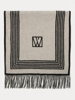 InWear Myrthe Logo Pure Wool Scarf, Whisper White - view 2, Whisper White