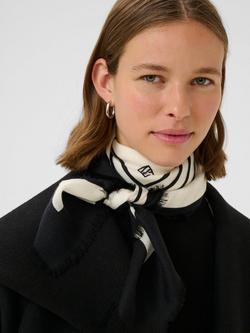 InWear Ami Striped Wool Square Scarf - view 2, White/Multi