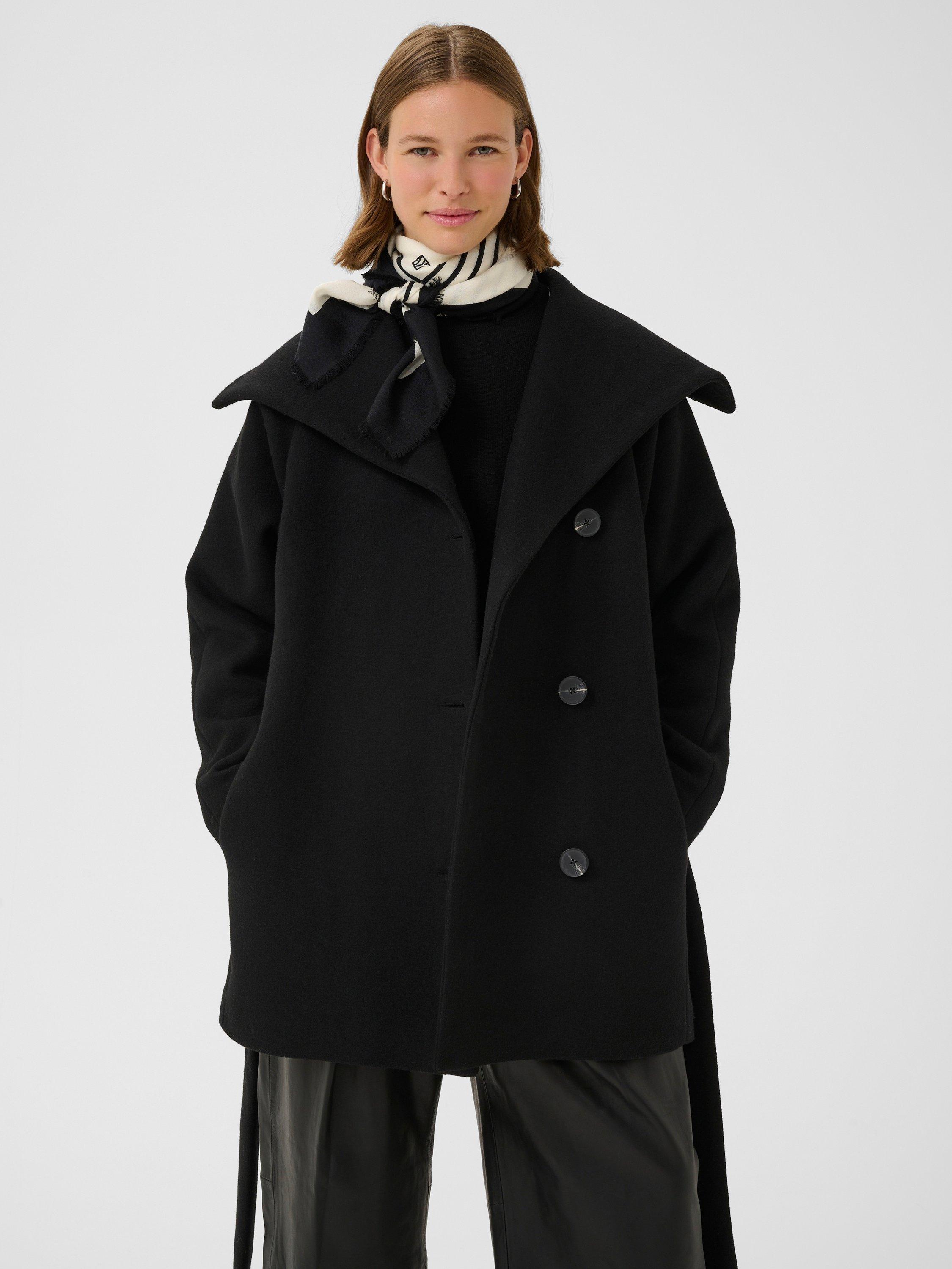 Product image 4 of 4, which shows InWear Ami Striped Wool Square Scarf, White/Multi, One Size