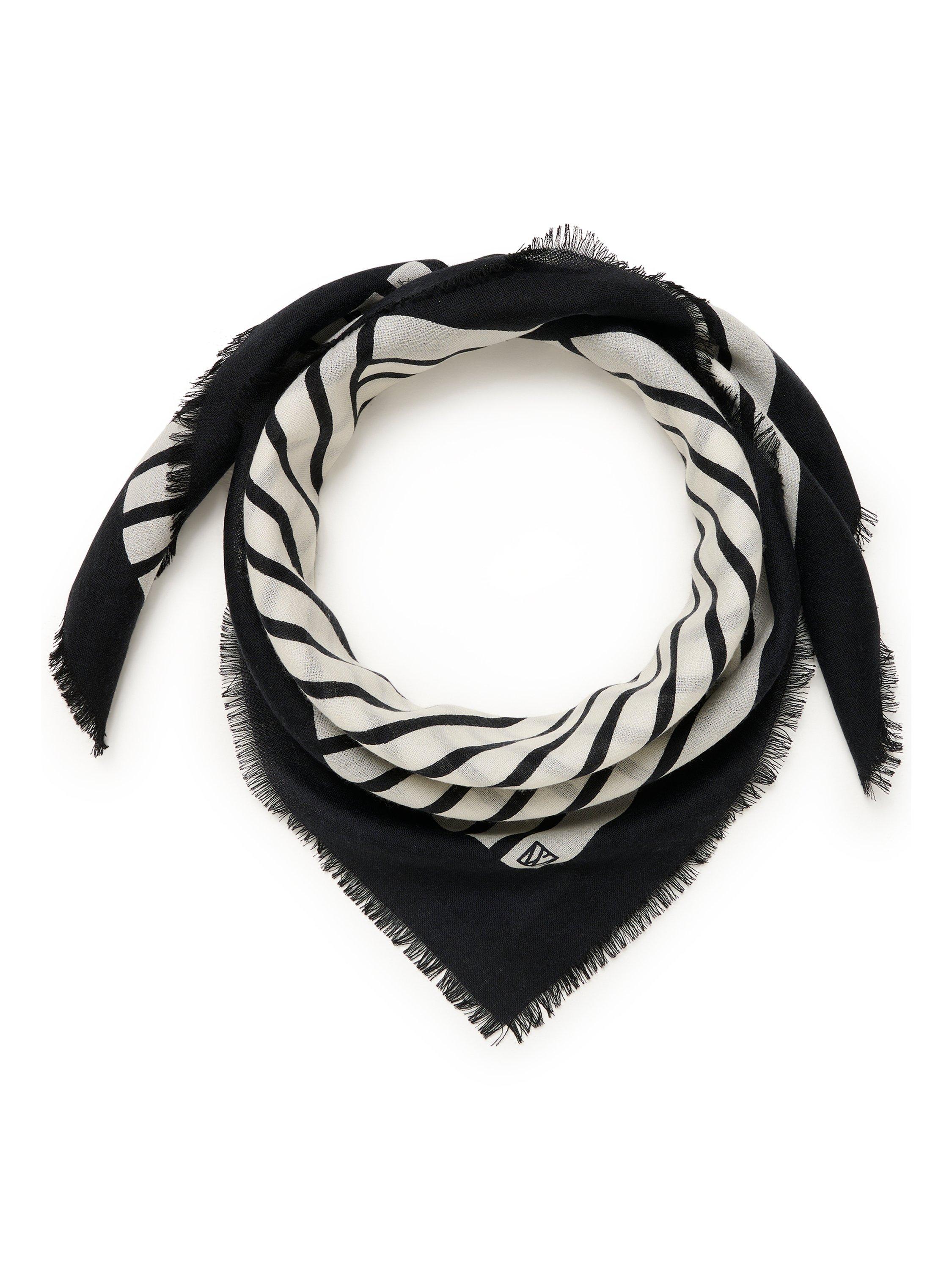 Product image 3 of 4, which shows InWear Ami Stripe Pure Wool Scarf, White/Multi, One Size