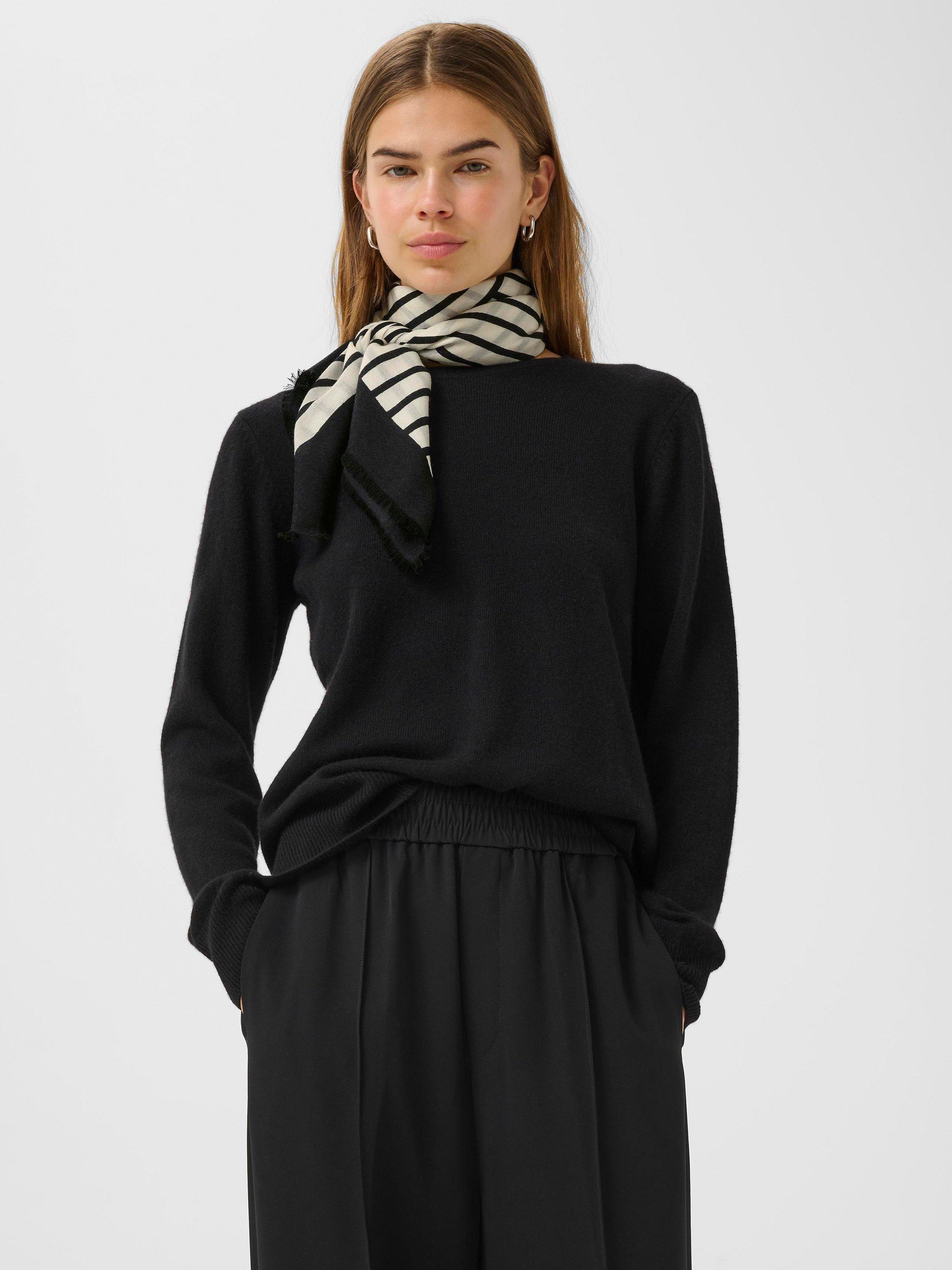 Product image 4 of 4, which shows InWear Ami Stripe Pure Wool Scarf, White/Multi, One Size