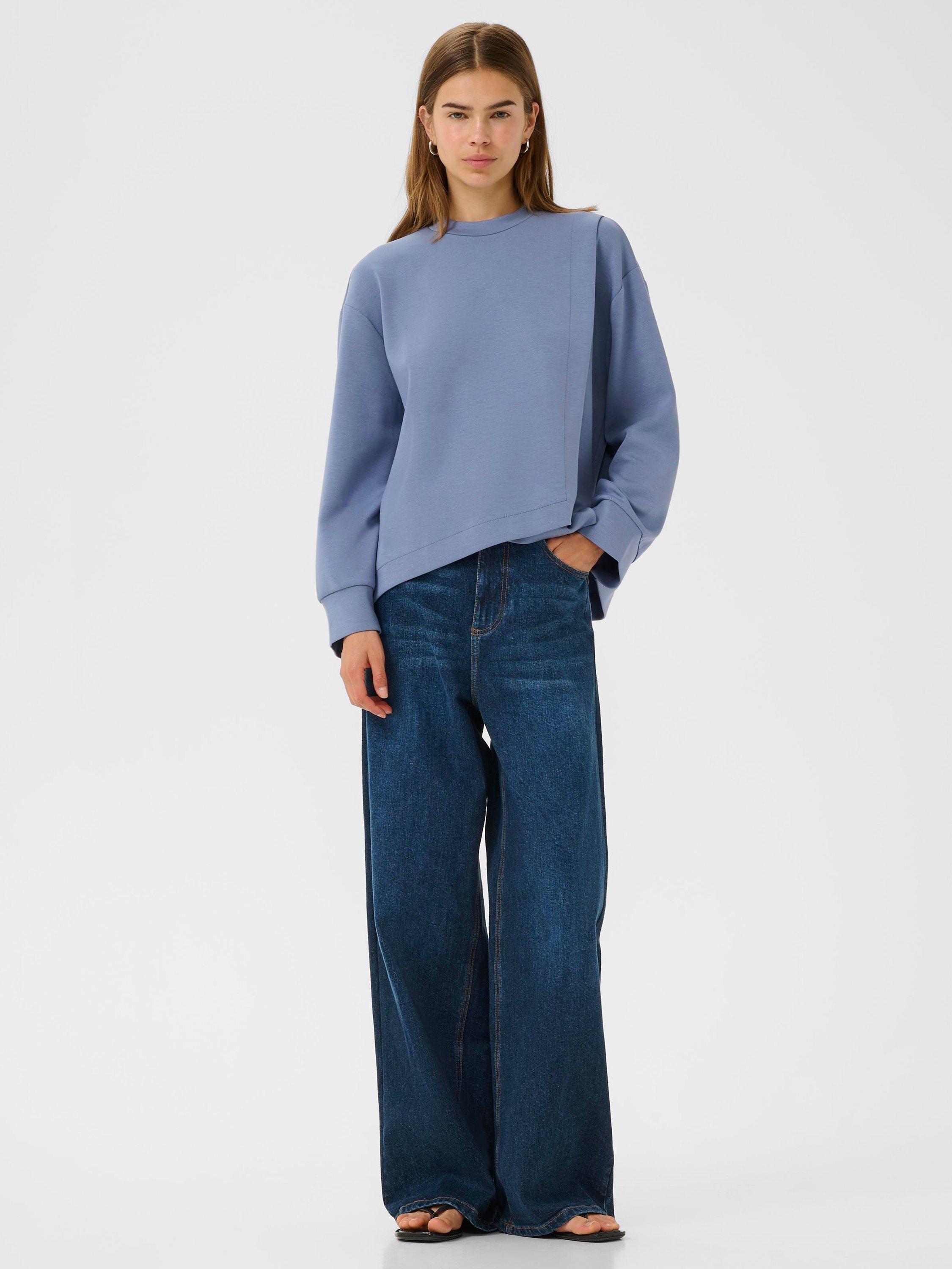 Product image 3 of 6, which shows InWear Gida Vincent Wrap Front Sweatshirt, Wild Wind, XS