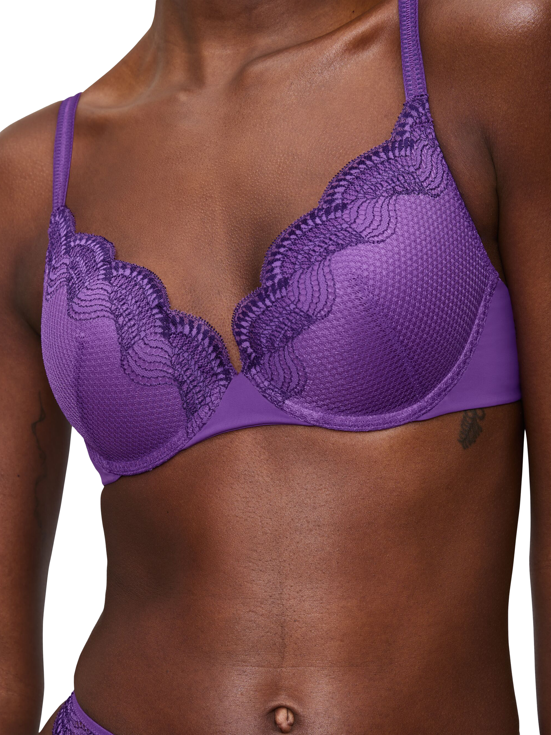 Product image 1 of 4, which shows Triumph Comfort Glam Push-Up Bra, Purple Passion, 32B