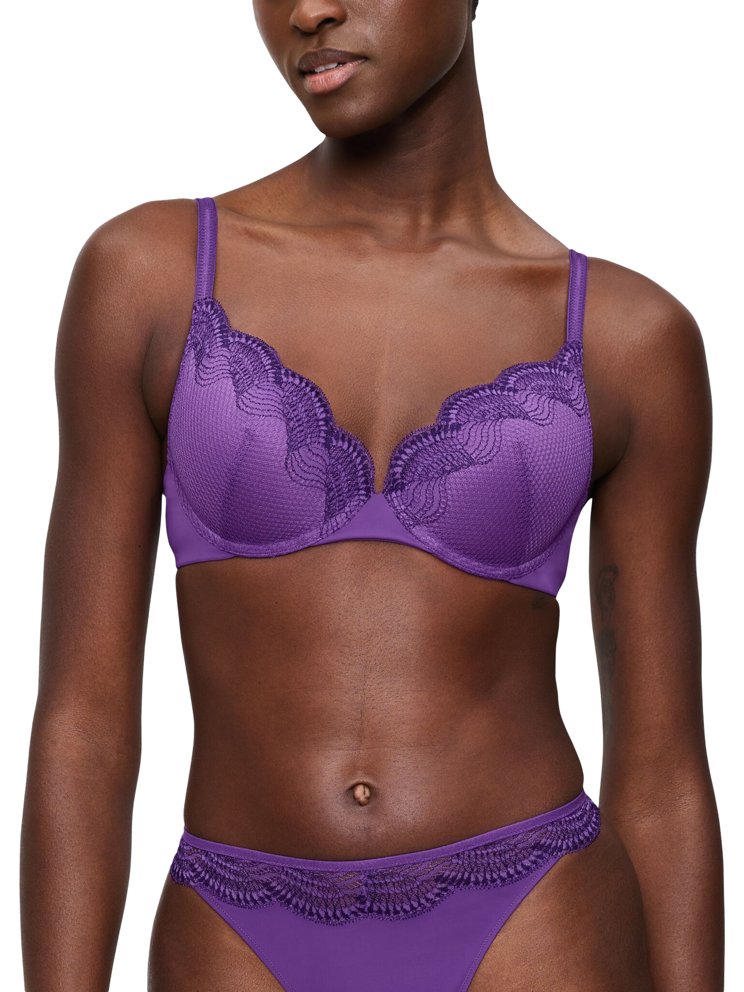 Product image 3 of 4, which shows Triumph Comfort Glam Push-Up Bra, Purple Passion, 32B