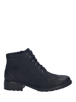 Josef Seibel Kate 11 Leather Ankle Boots, Black, Black