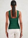 Reiss Maisie Low Back Knit Vest Top, Green
