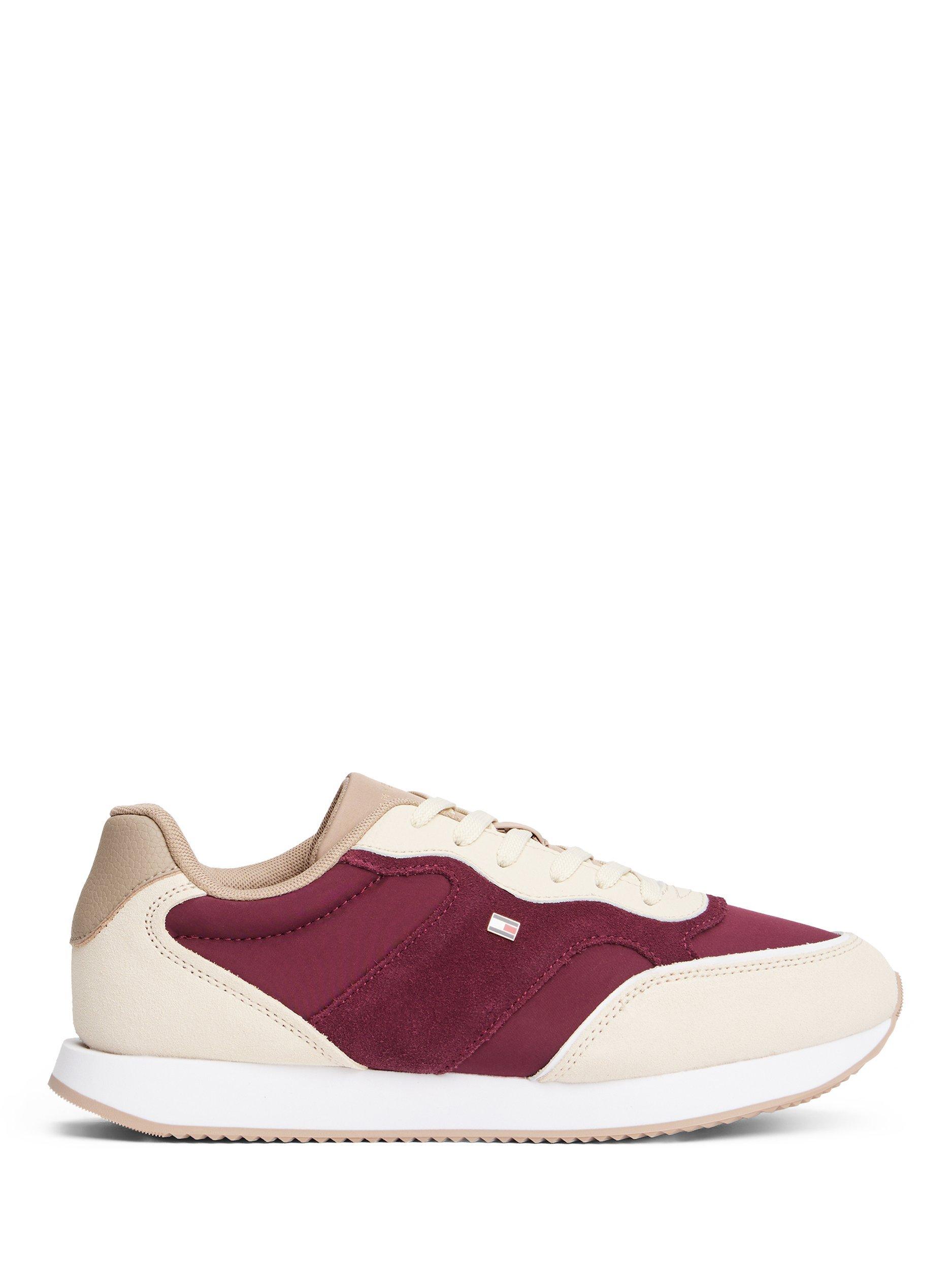 Product image 1 of 5, which shows Tommy Hilfiger Suede TH Monogram Trainers, Muslin, EU37