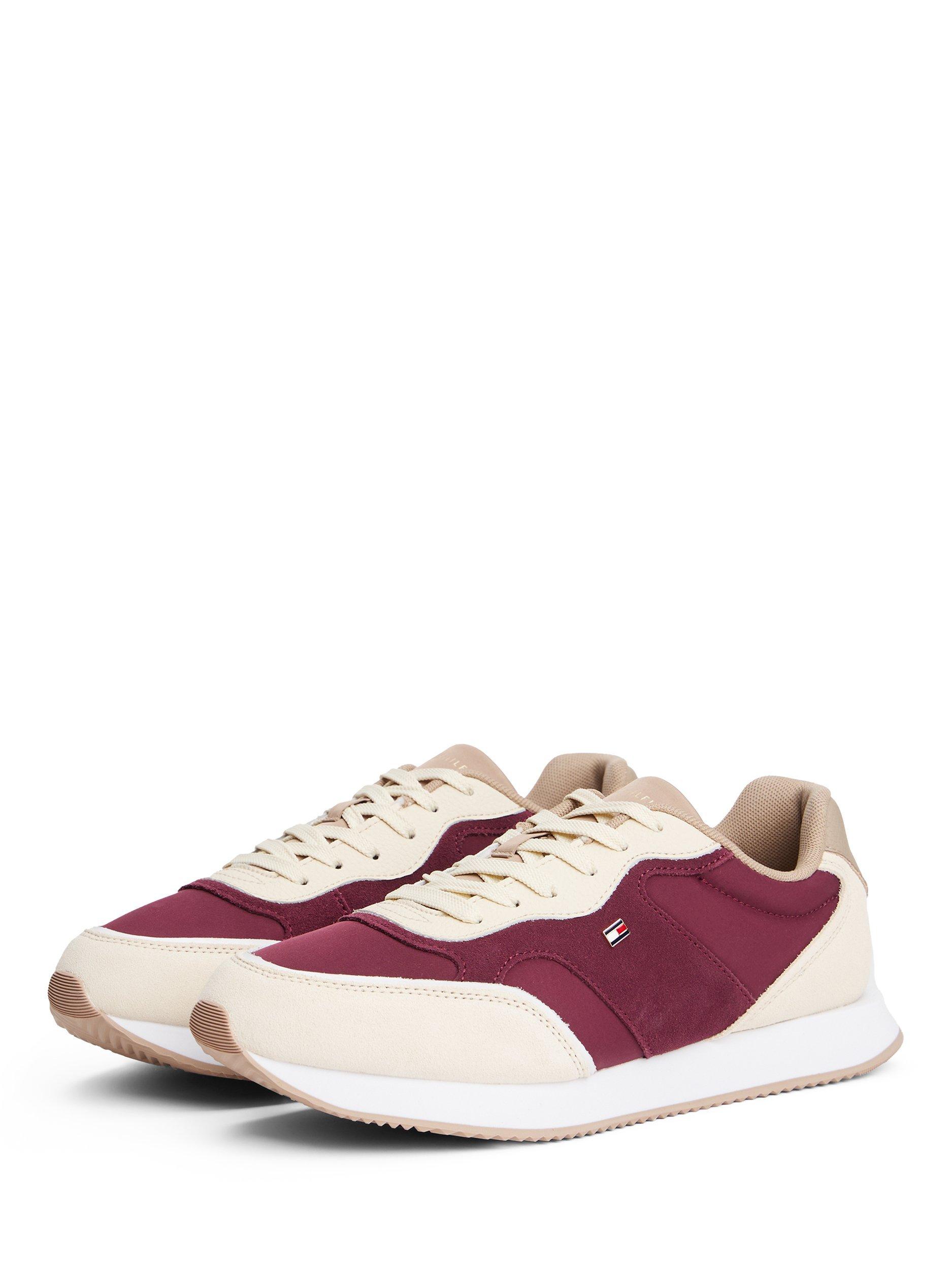 Product image 3 of 5, which shows Tommy Hilfiger Suede TH Monogram Trainers, Muslin, EU37