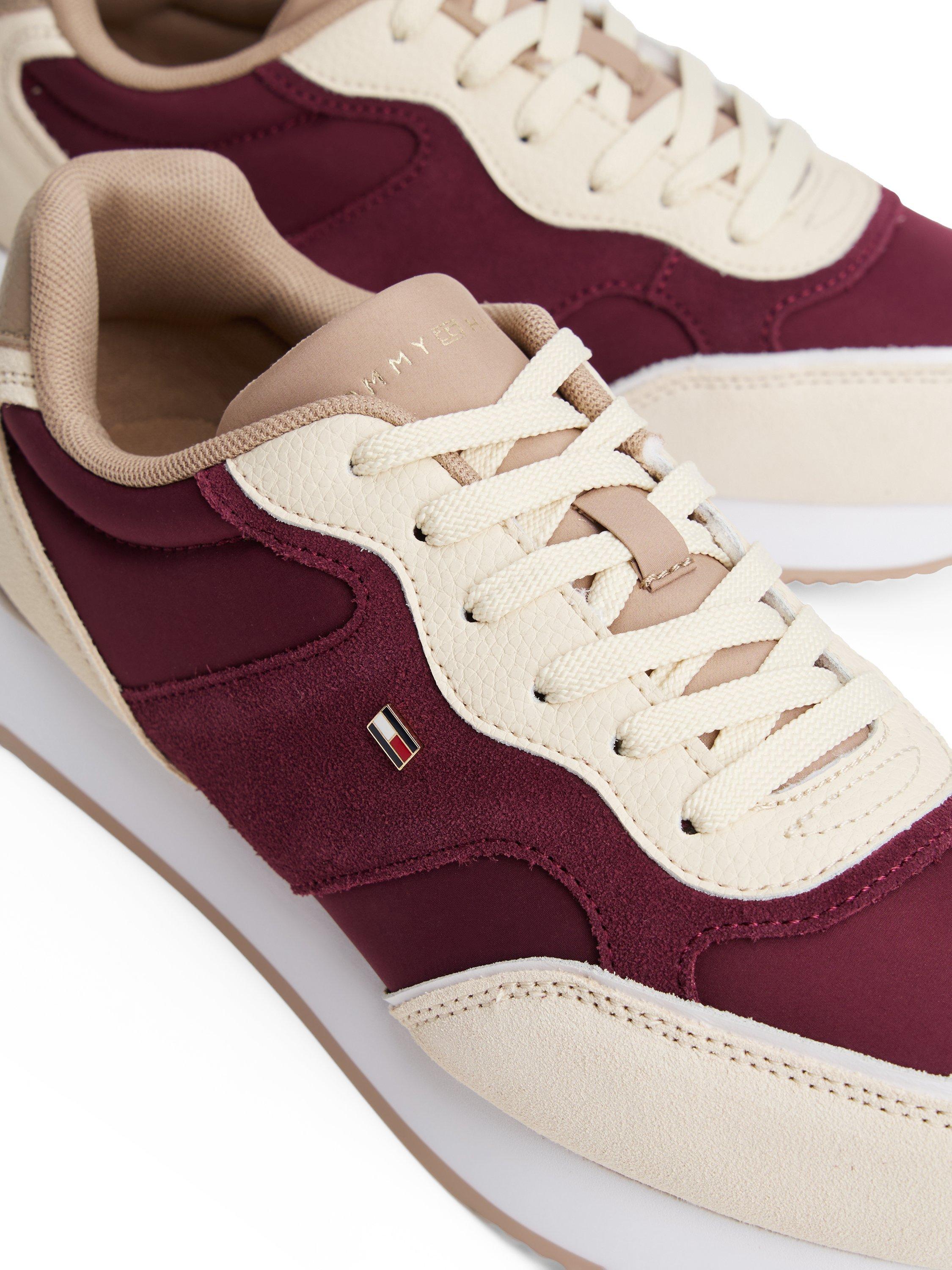 Product image 5 of 5, which shows Tommy Hilfiger Suede TH Monogram Trainers, Muslin, EU37