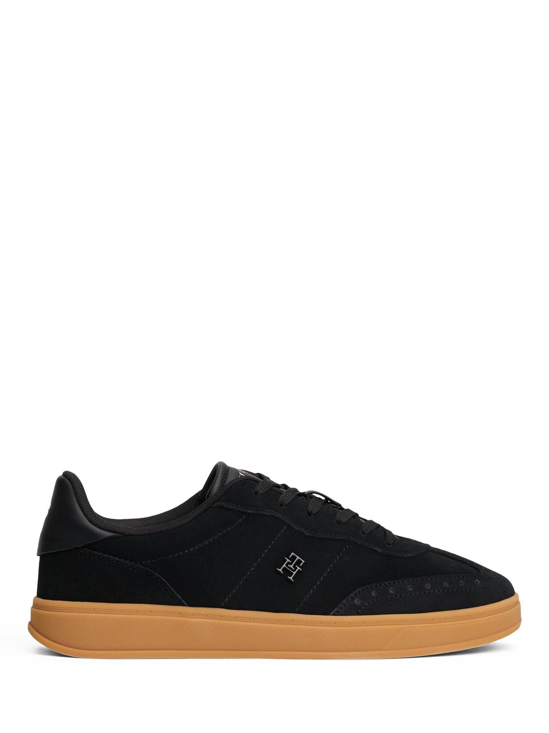 Product image 1 of 5, which shows Tommy Hilfiger Heritage Suede Trainers, Black, EU36