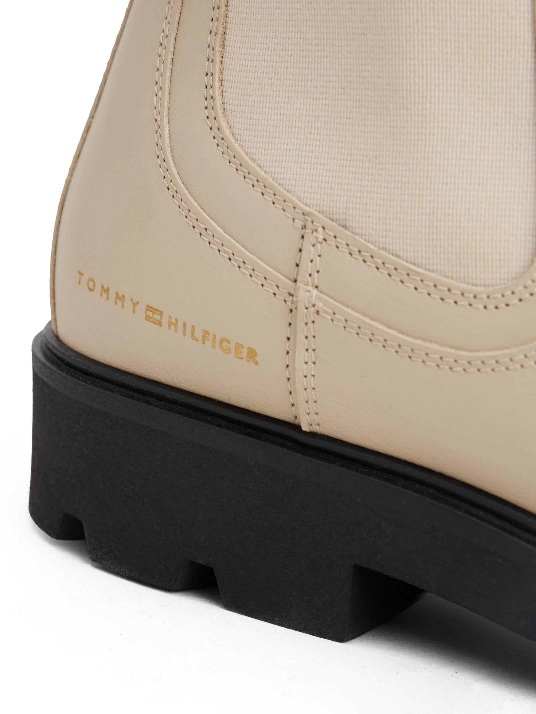 Product image 4 of 5, which shows Tommy Hilfiger Leather Cleated Mid Chelsea Boots, Sandalwood, EU36