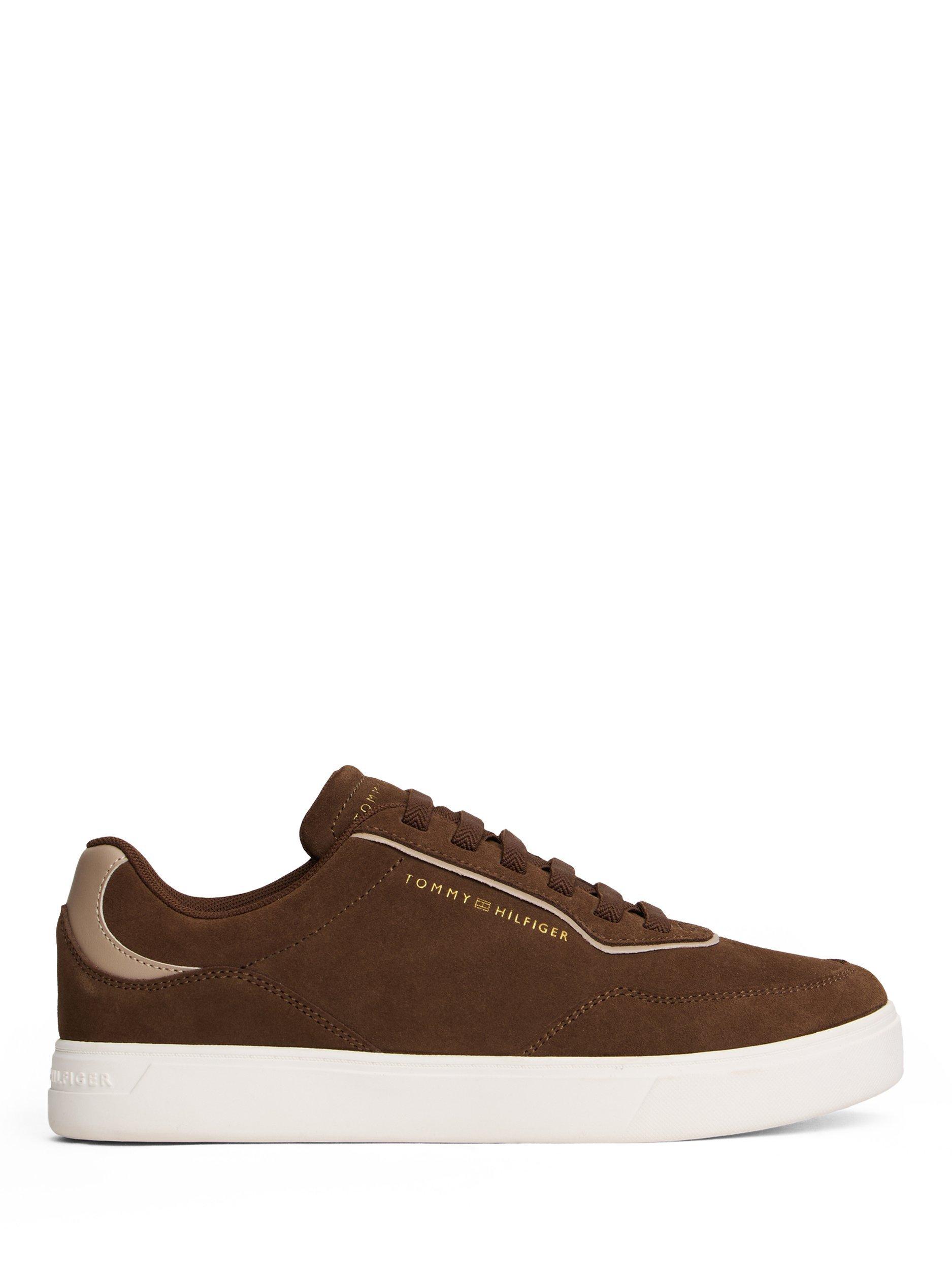 Product image 1 of 5, which shows Tommy Hilfiger Suede Cupsole Trainers, Legacy Brown, EU36