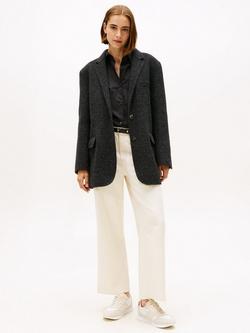 Tommy Hilfiger Suede TH Monogram Trainers, Sugarcane - view 2, Sugarcane