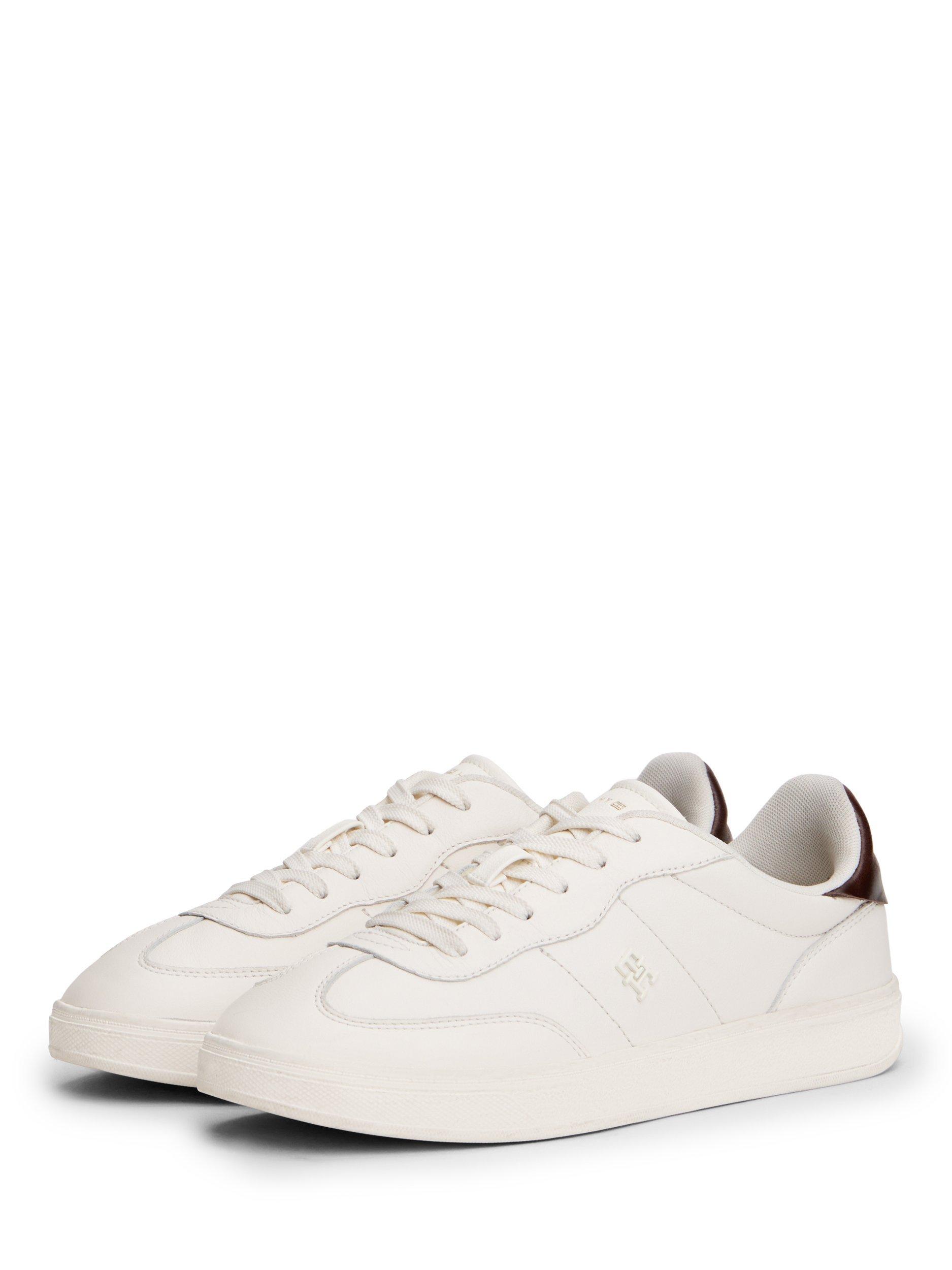 Product image 3 of 6, which shows Tommy Hilfiger Heritage Shiny Leather Trainers, Ancient White, EU36