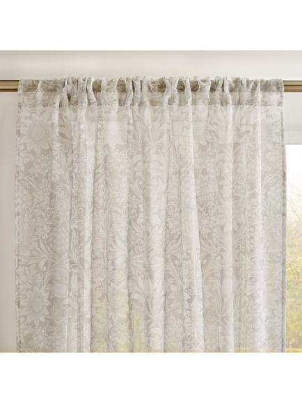 William Morris At Home Sunflower Slot Top Voile Panel, Natural, Natural