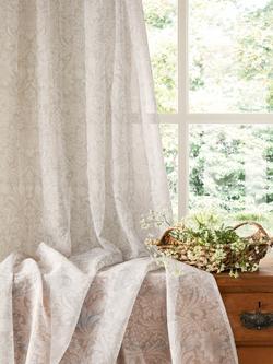 William Morris At Home Sunflower Slot Top Voile Panel, Natural - view 2, Natural