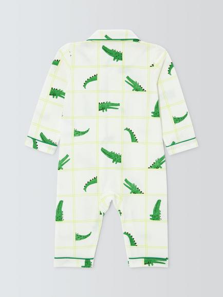 John Lewis Baby Crocodile Romper & Soft Toy, Multi - view 2, Multi