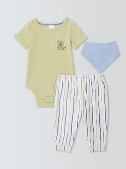 John Lewis Baby Bodysuit, Trousers & Bib Set, Multi, Multi