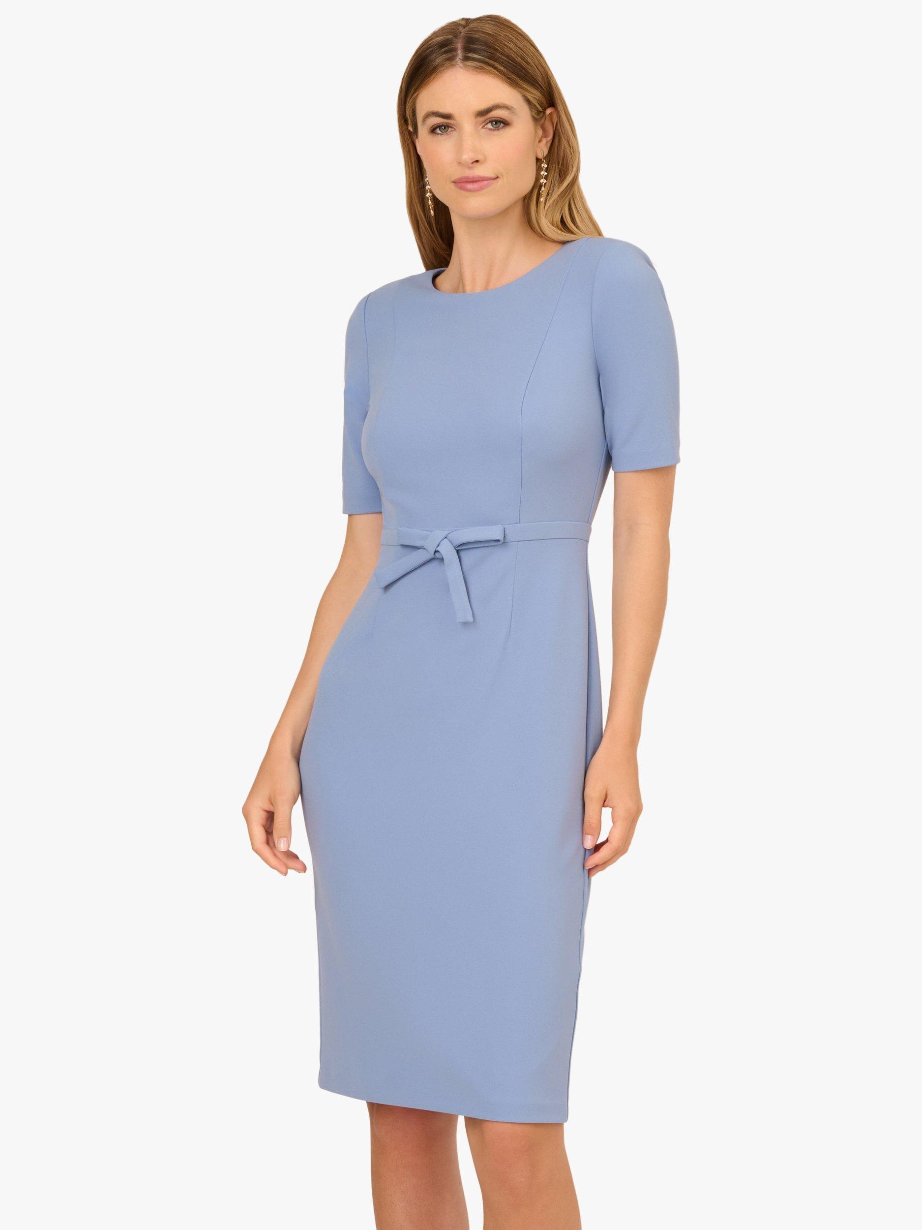 (取寄) アドリアナ パぺル レディース ミニ ボウ フロント シィース ドレス Adrianna Papell women Mini Bow Front Sheath Dress French Blue 010297831?fmt=auto&$background