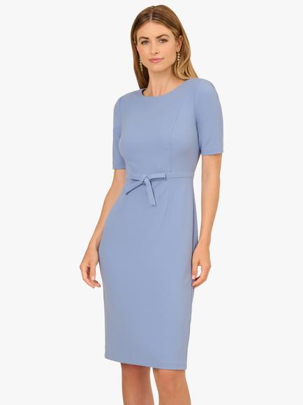 Adrianna Papell Mini Bow Front Sheath Dress, French Blue, French Blue