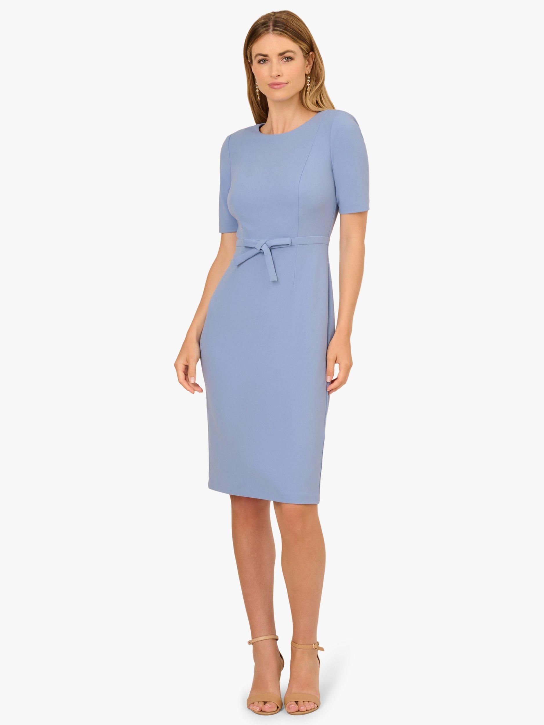 Adrianna Papell Mini Bow Front Sheath Dress, French Blue