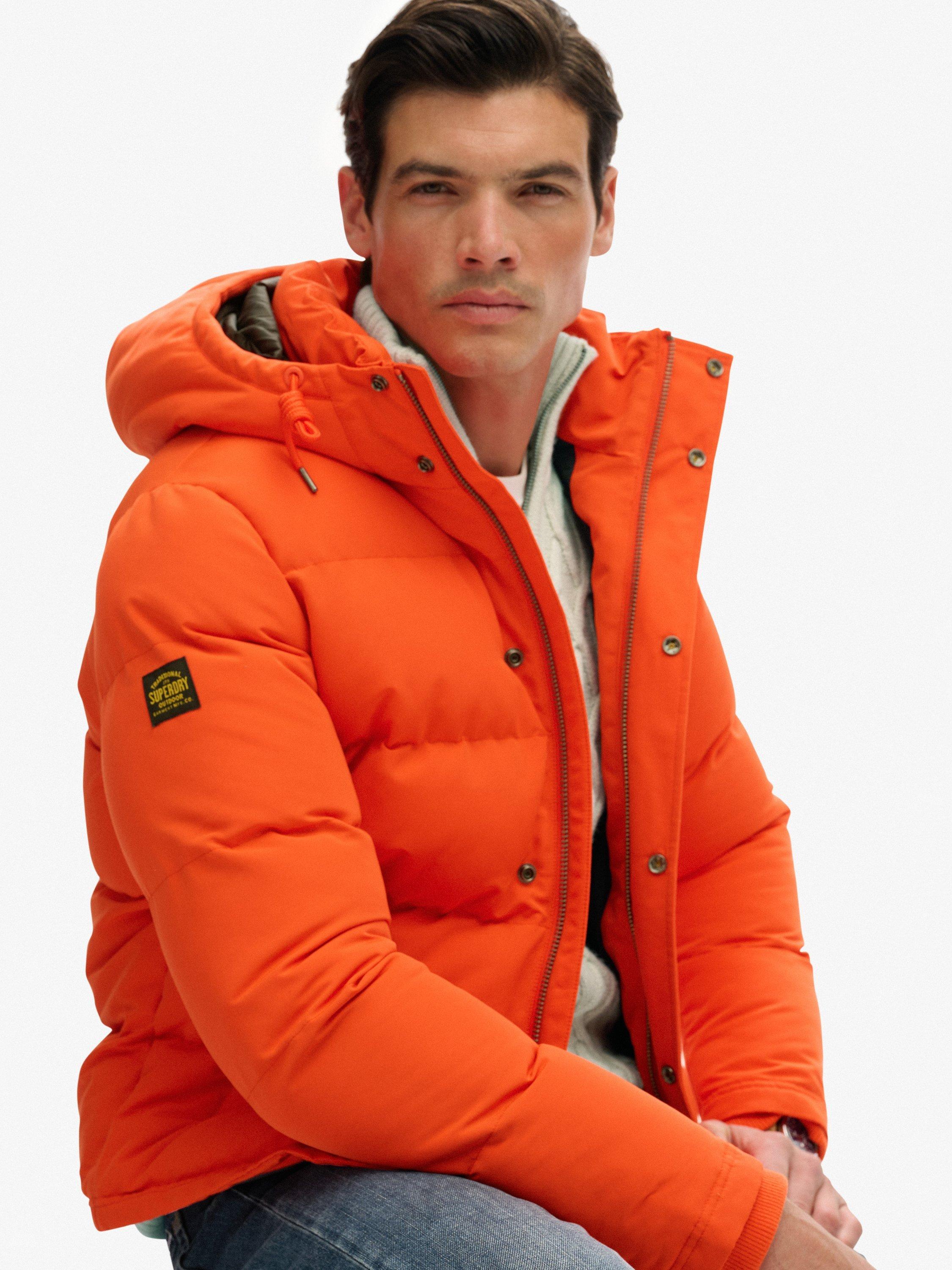 Product image 5 of 5, which shows Superdry Everest Short Hooded Puffer Jacket, Bold Orange, S