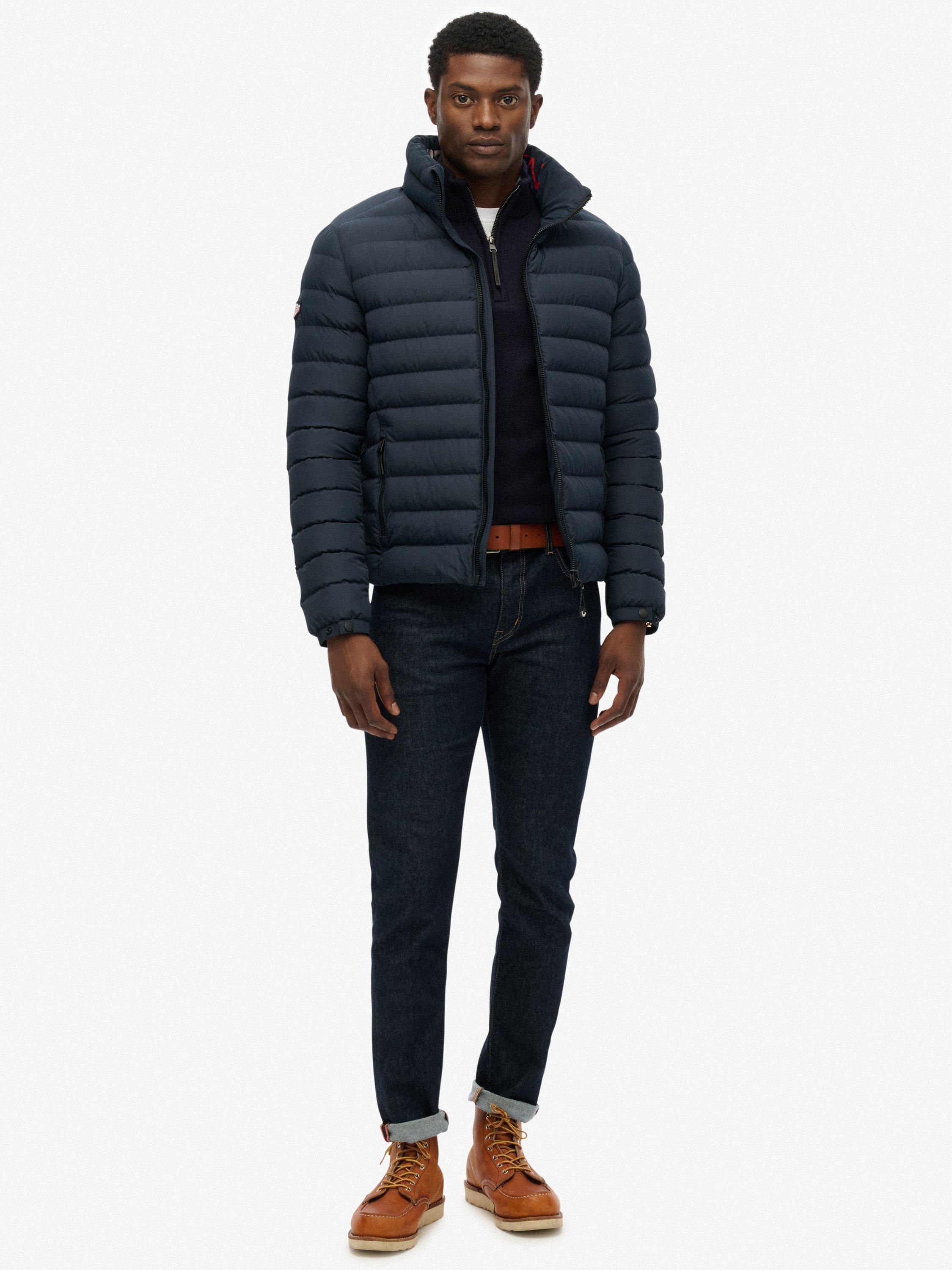 Product image 3 of 7, which shows Superdry Fuji Printed Padded Jacket, Eclipse Navy, XXXL