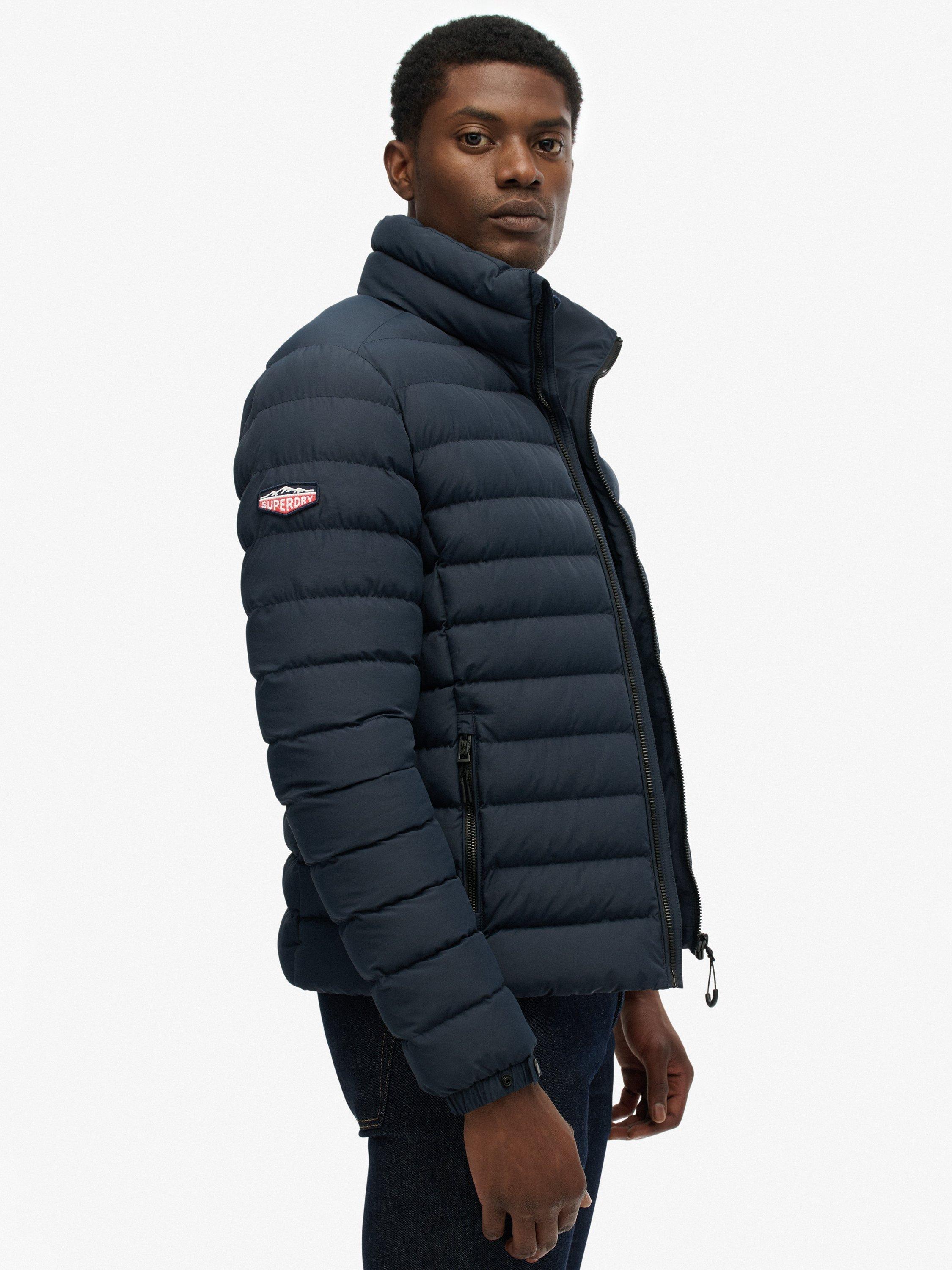 Product image 4 of 7, which shows Superdry Fuji Printed Padded Jacket, Eclipse Navy, XXXL