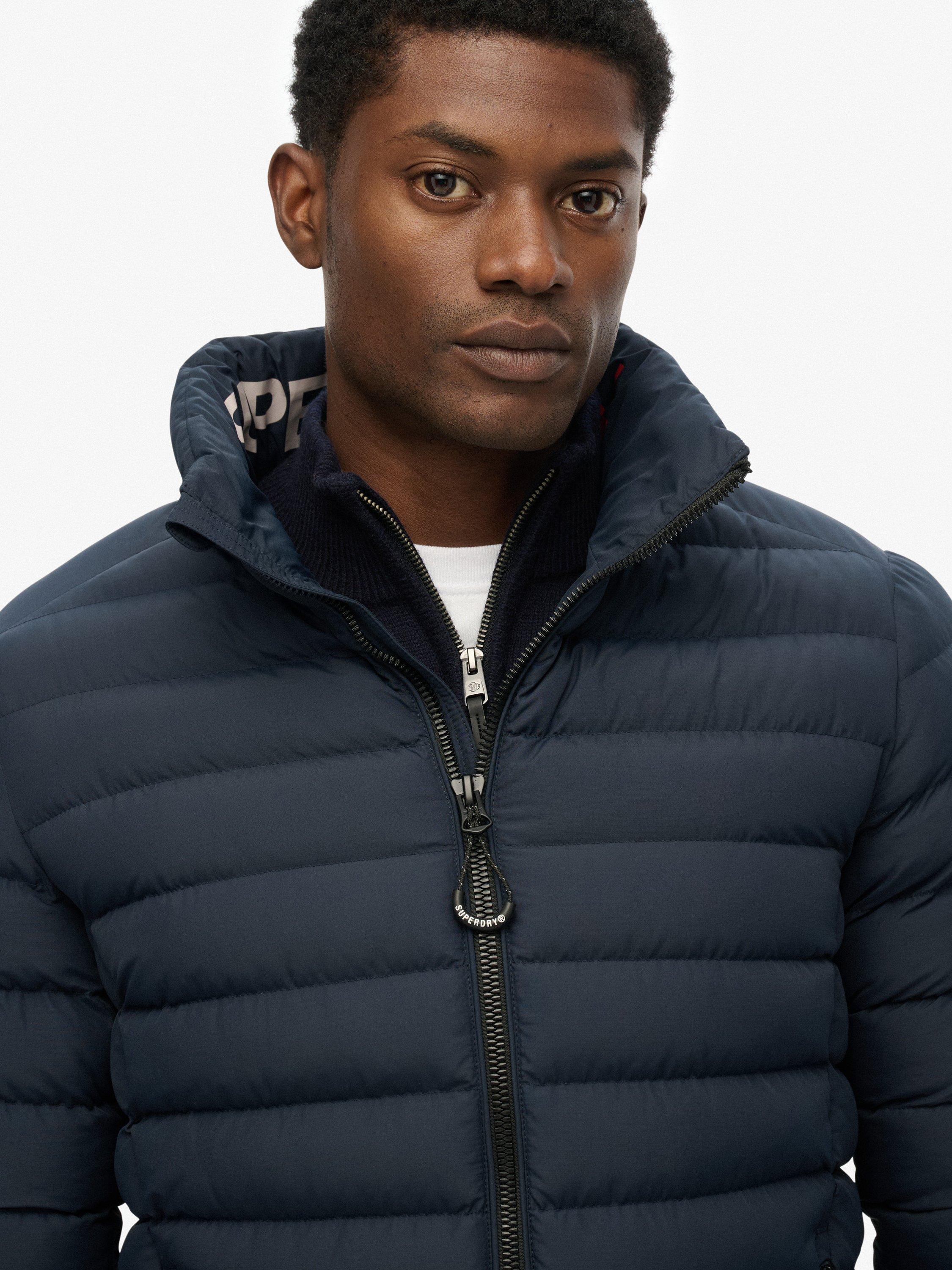 Product image 5 of 7, which shows Superdry Fuji Printed Padded Jacket, Eclipse Navy, XXXL