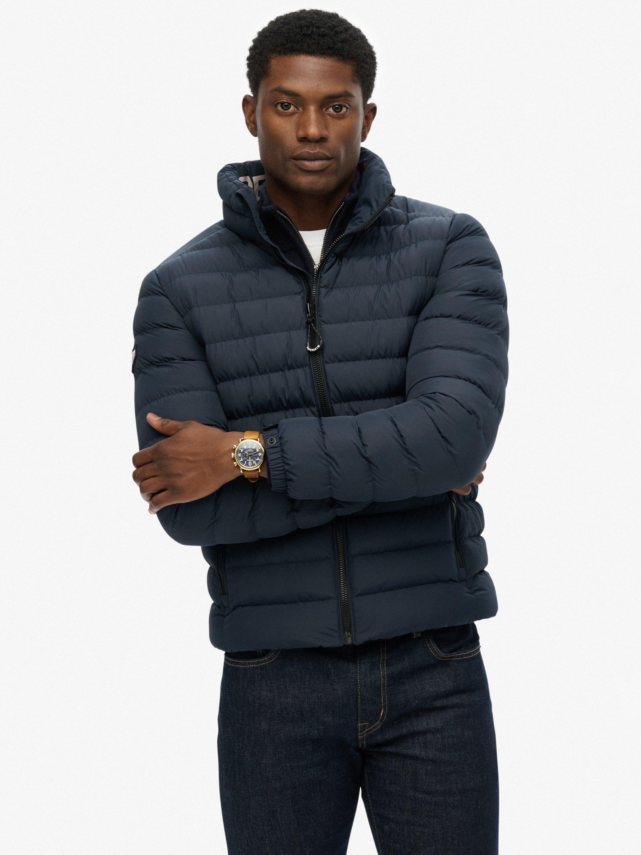 Product image 6 of 7, which shows Superdry Fuji Printed Padded Jacket, Eclipse Navy, XXXL