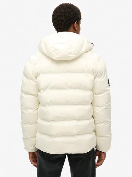 Superdry Water Resistant Hooded Puffer Jacket, Off White - view 2, Off White