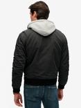 Superdry Military MA1 Bomber Jacket, Washed Black