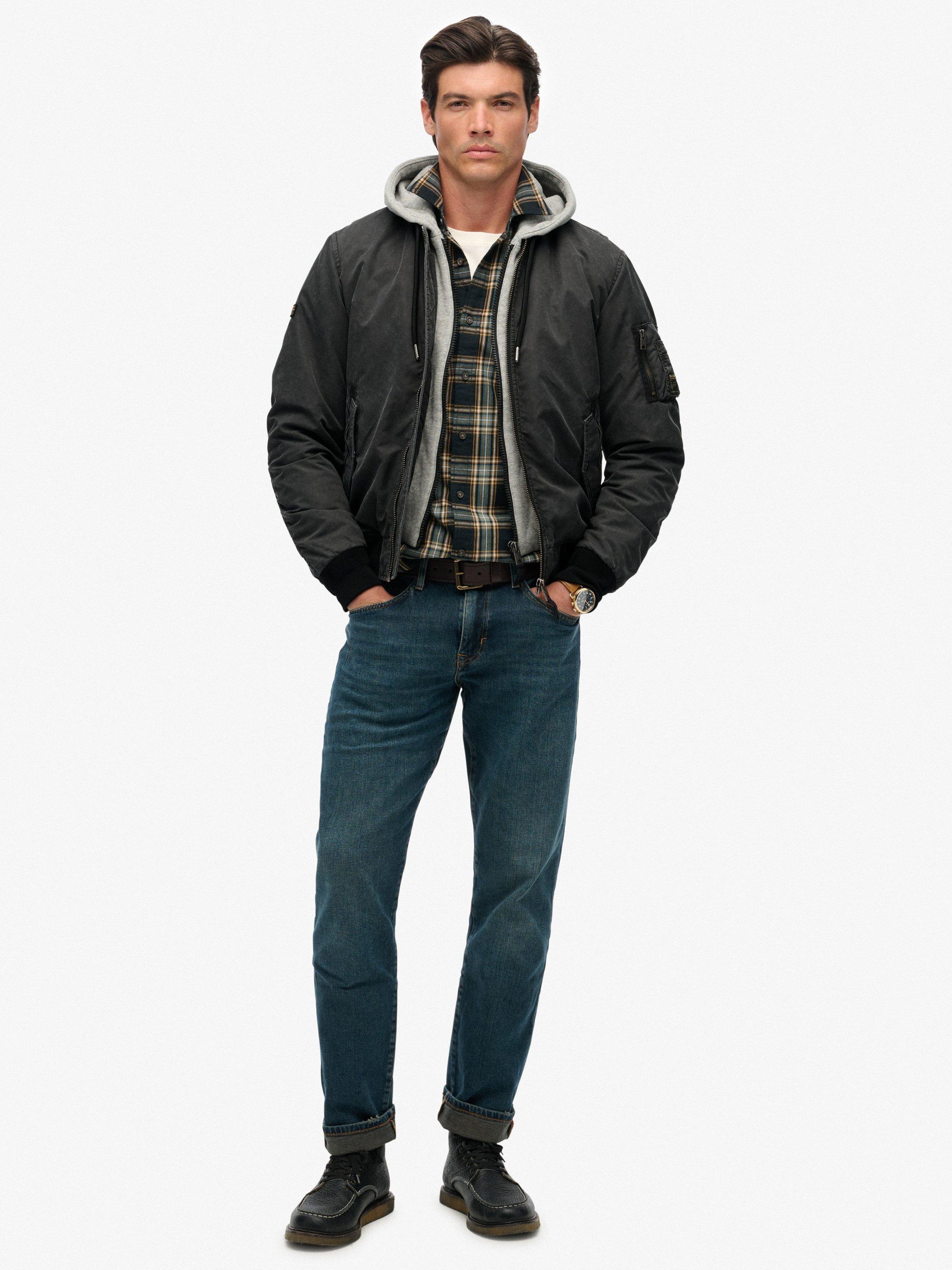 Product image 3 of 7, which shows Superdry Military MA1 Bomber Jacket, Washed Black, XL