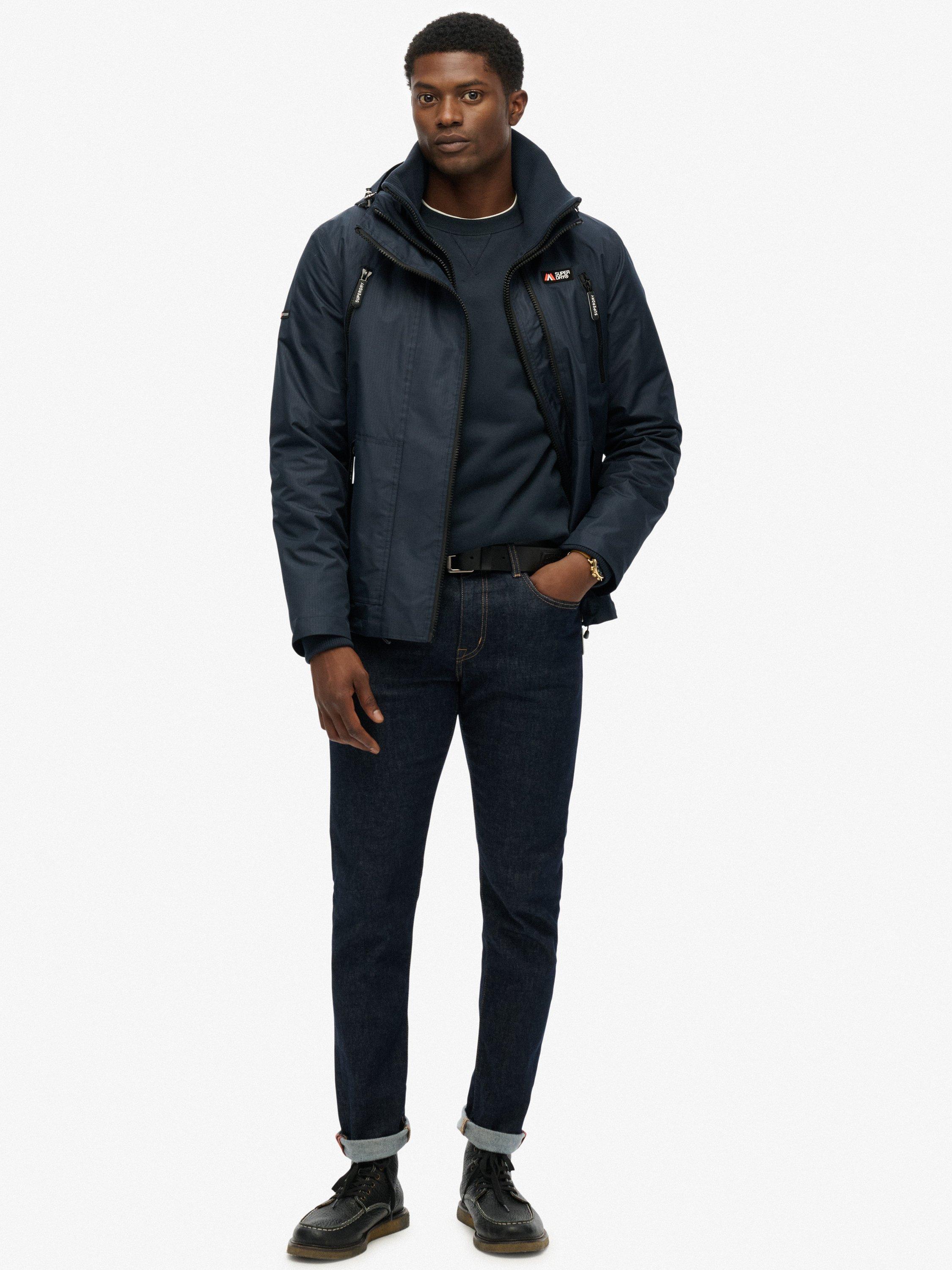 Product image 3 of 6, which shows Superdry Hooded Mountain Windbreaker Jacket, Eclipse Navy, M