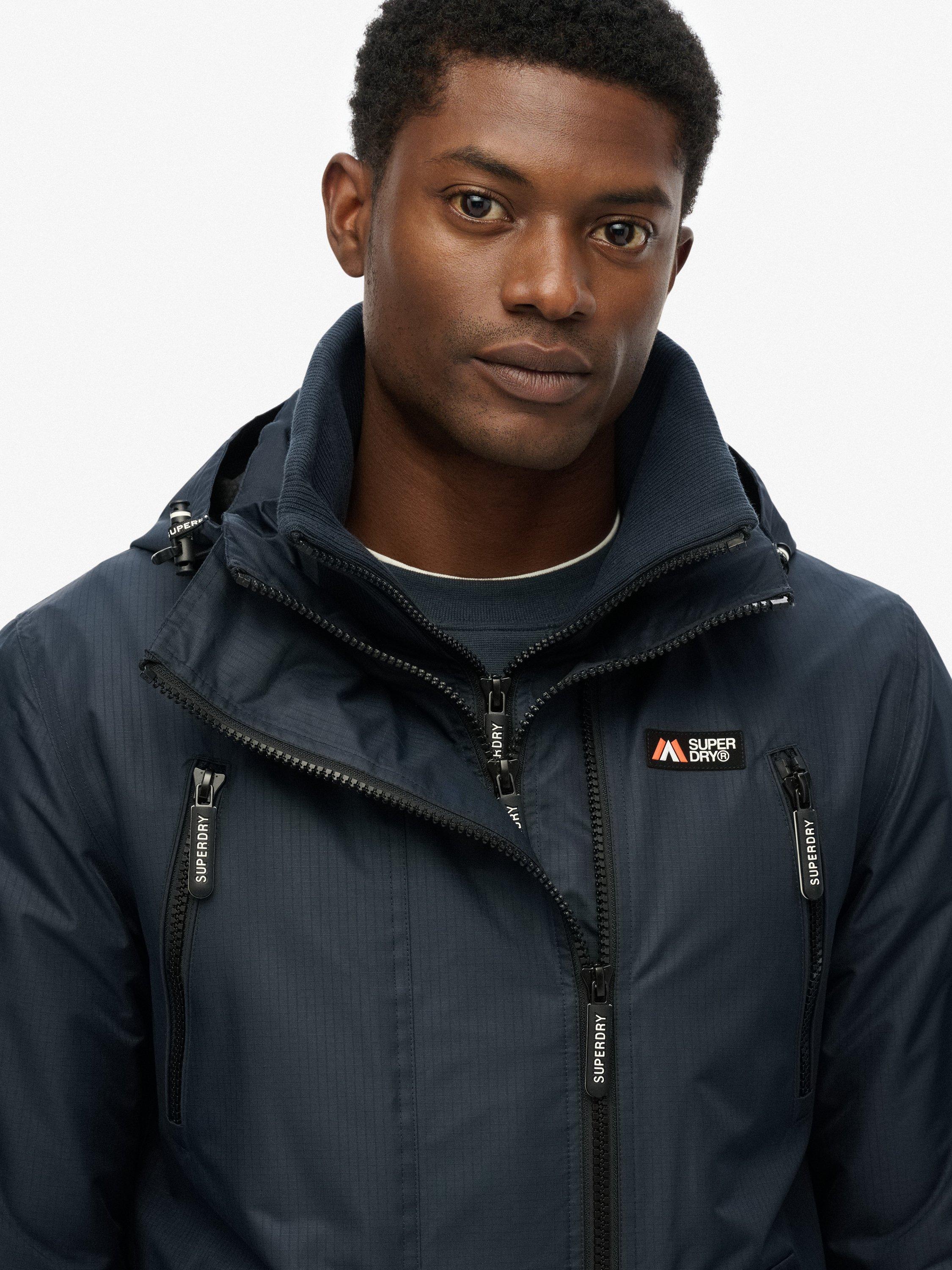 Product image 4 of 6, which shows Superdry Hooded Mountain Windbreaker Jacket, Eclipse Navy, M