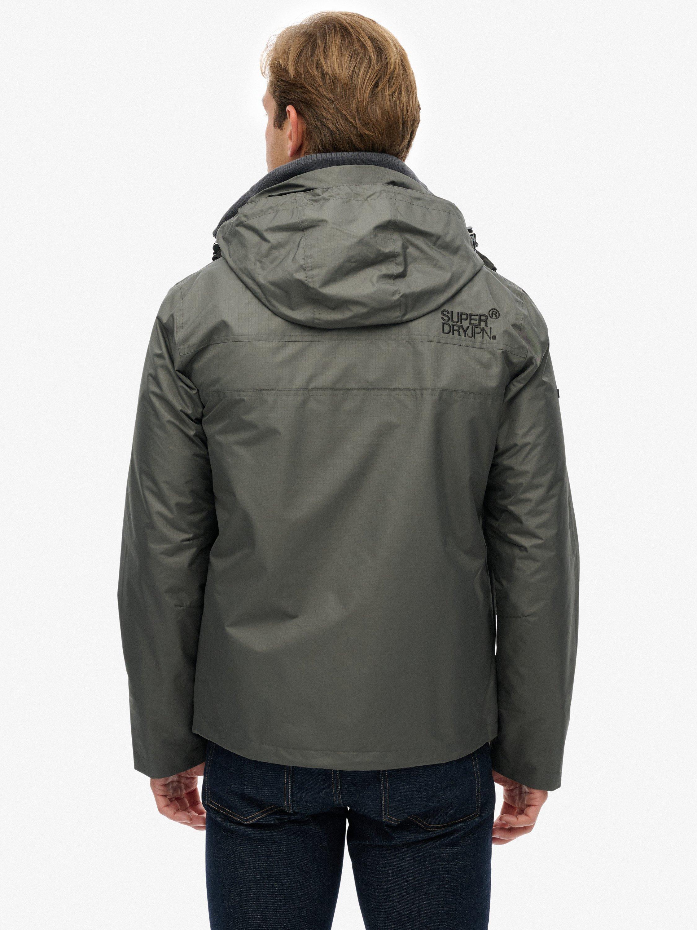 Product image 2 of 6, which shows Superdry Hooded Mountain Windbreaker Jacket, Dark Dull Charcoal, M