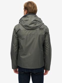 Superdry Hooded Mountain Windbreaker Jacket, Dark Dull Charcoal - view 2, Dark Dull Charcoal