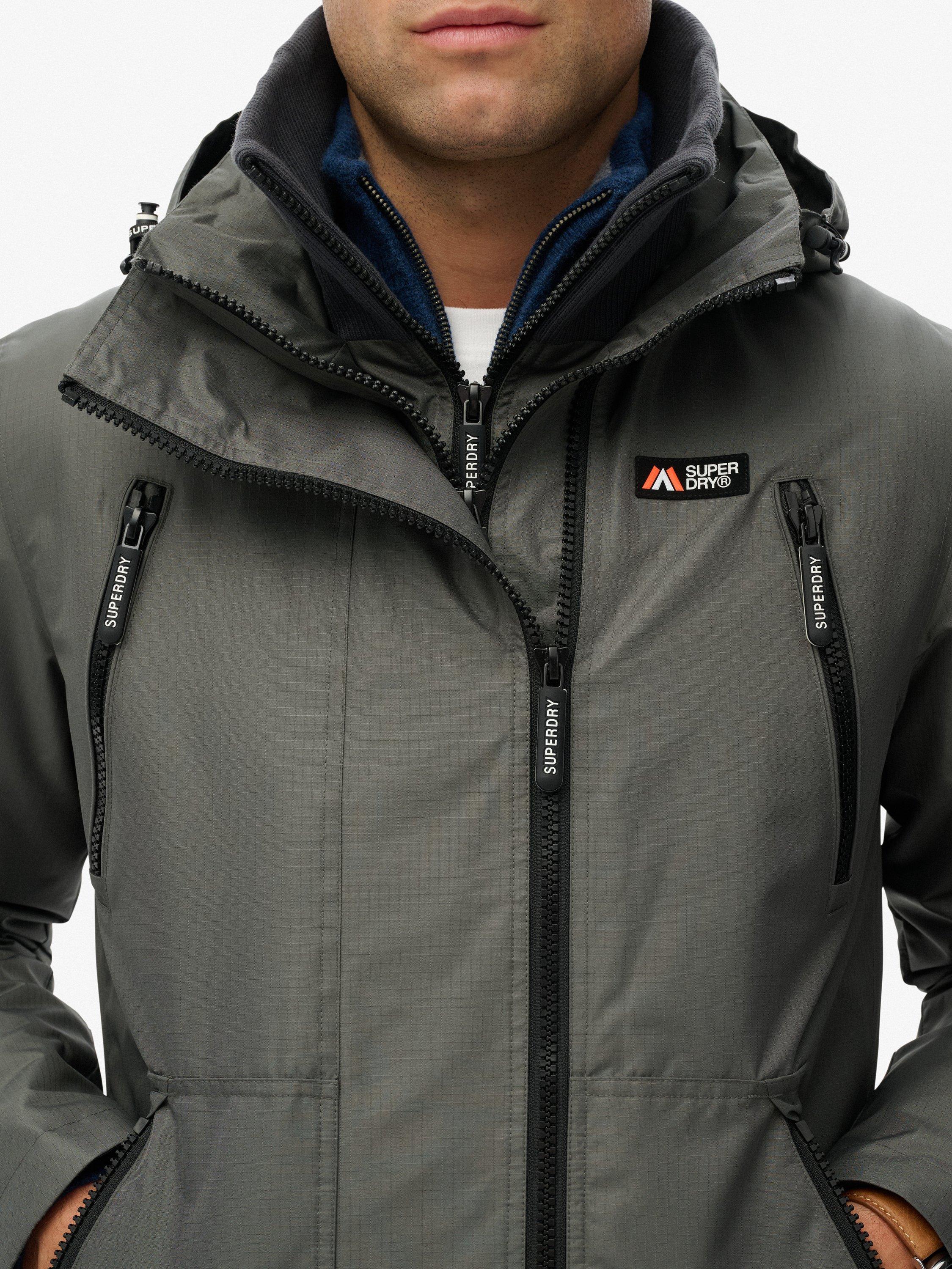 Product image 6 of 6, which shows Superdry Hooded Mountain Windbreaker Jacket, Dark Dull Charcoal, M