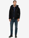 Superdry Hooded Ultimate Embroidered Windbreaker, Stealth Black