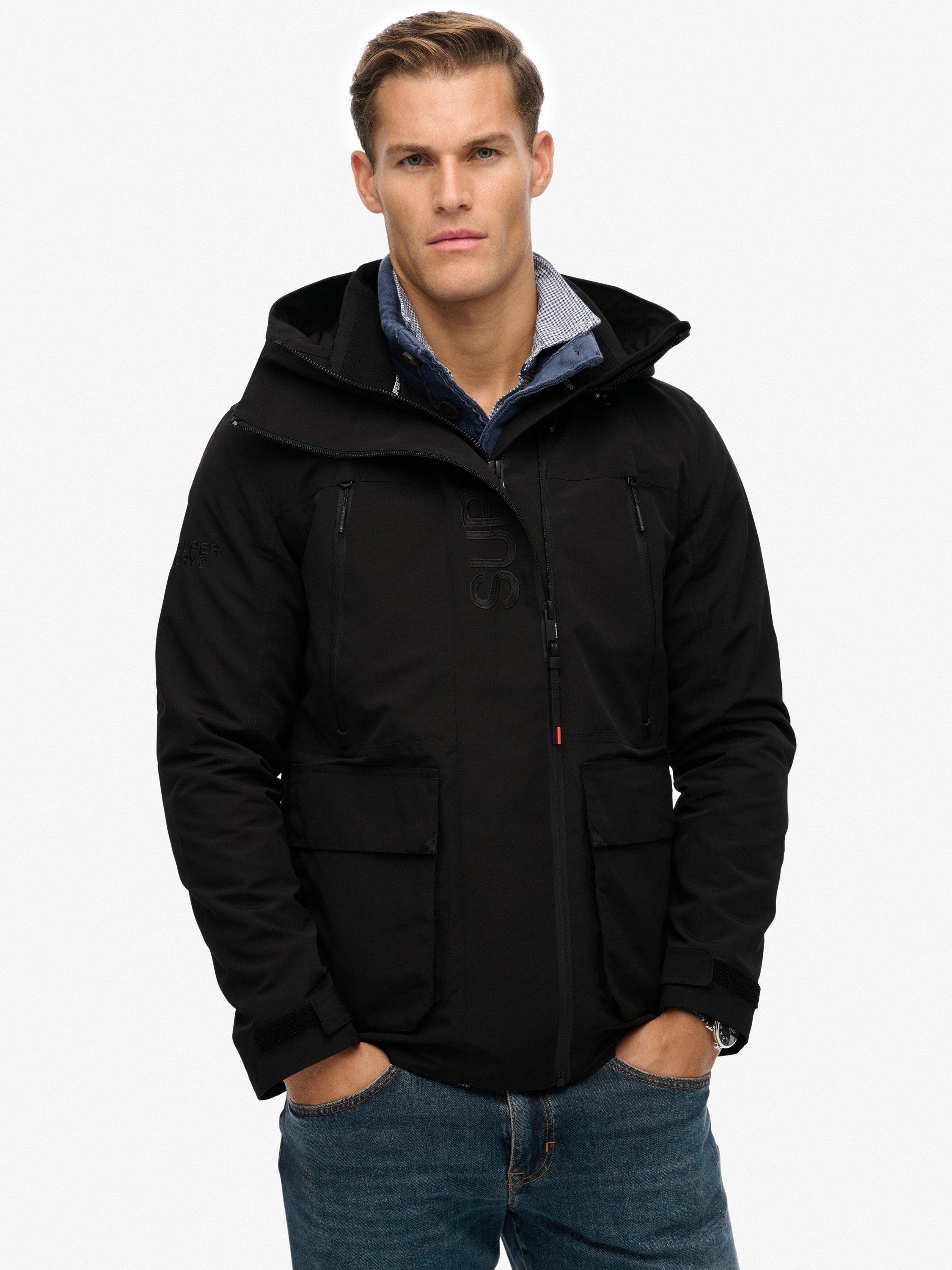 Product image 4 of 5, which shows Superdry Hooded Ultimate Embroidered Windbreaker, Stealth Black, XXL