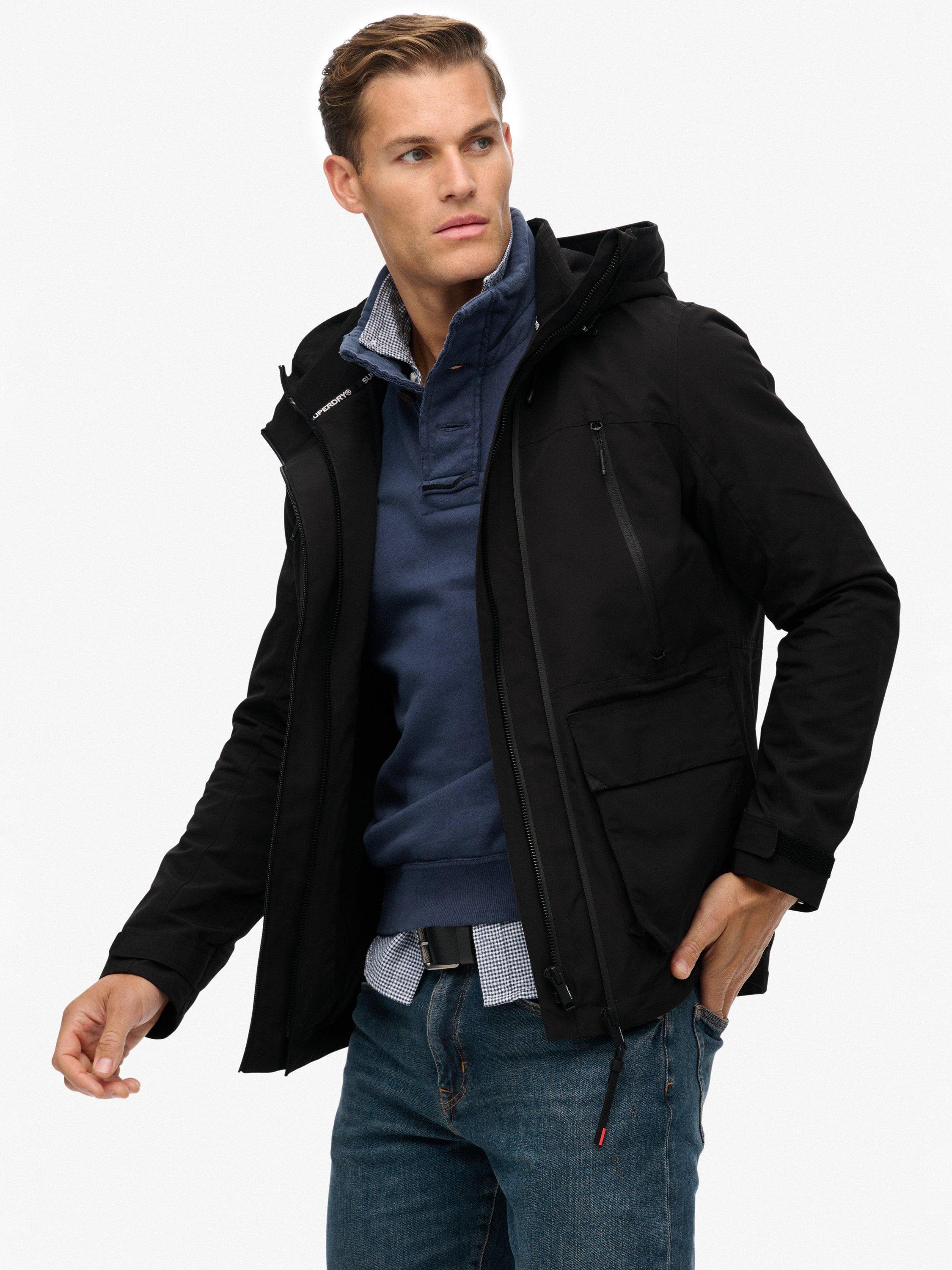 Product image 5 of 5, which shows Superdry Hooded Ultimate Embroidered Windbreaker, Stealth Black, XXL