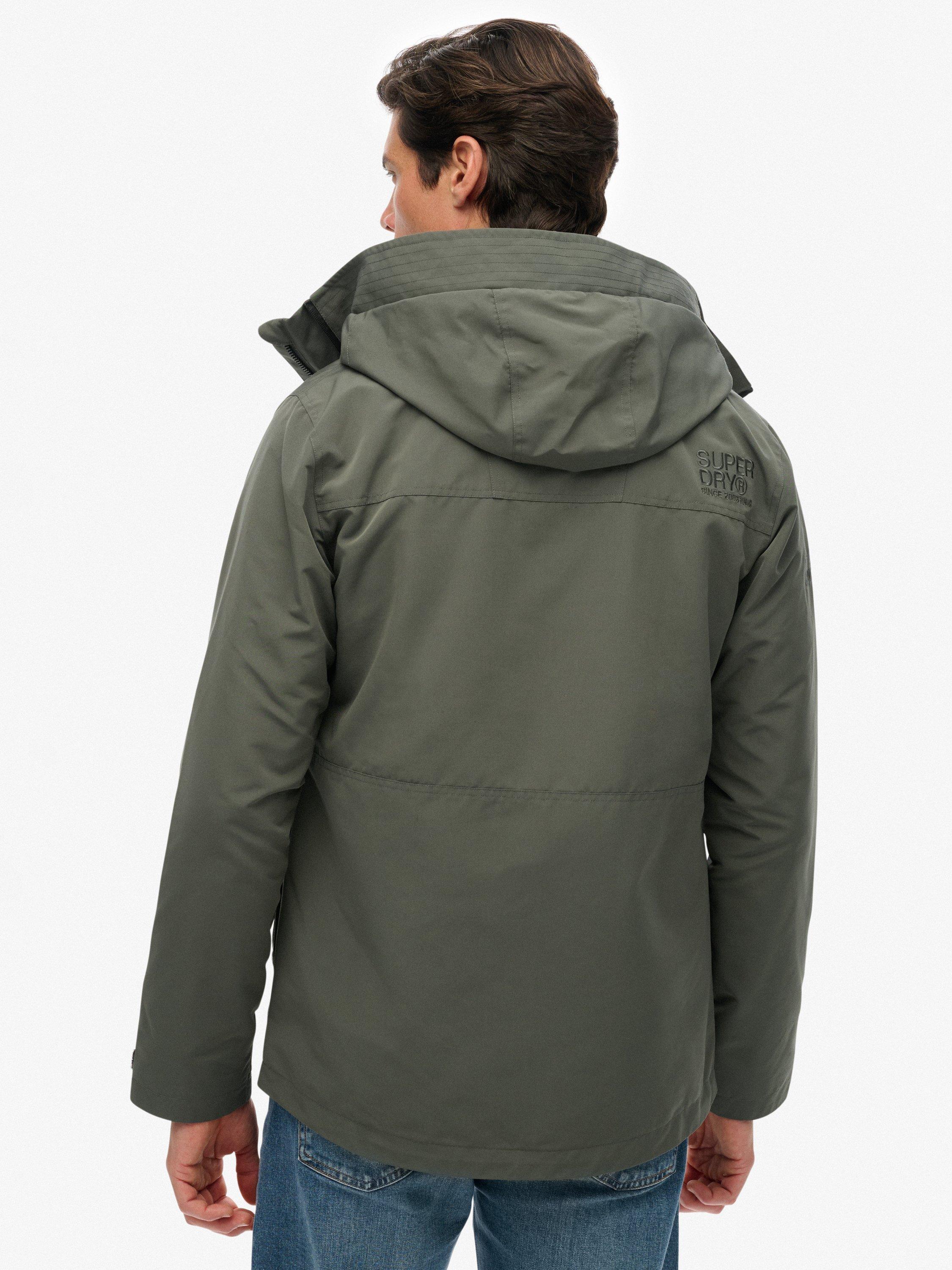 Product image 2 of 6, which shows Superdry Hooded Windbreaker Jacket, Dark Dull Charcoal, XXL