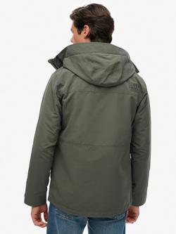 Superdry Hooded Windbreaker Jacket, Dark Dull Charcoal - view 2, Dark Dull Charcoal