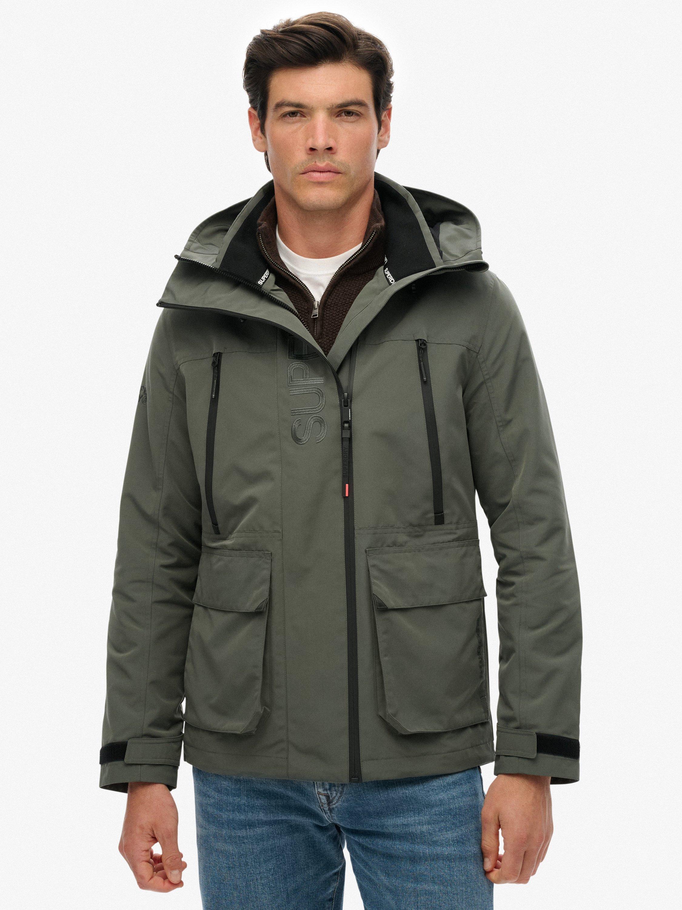 Product image 5 of 6, which shows Superdry Hooded Windbreaker Jacket, Dark Dull Charcoal, XXL