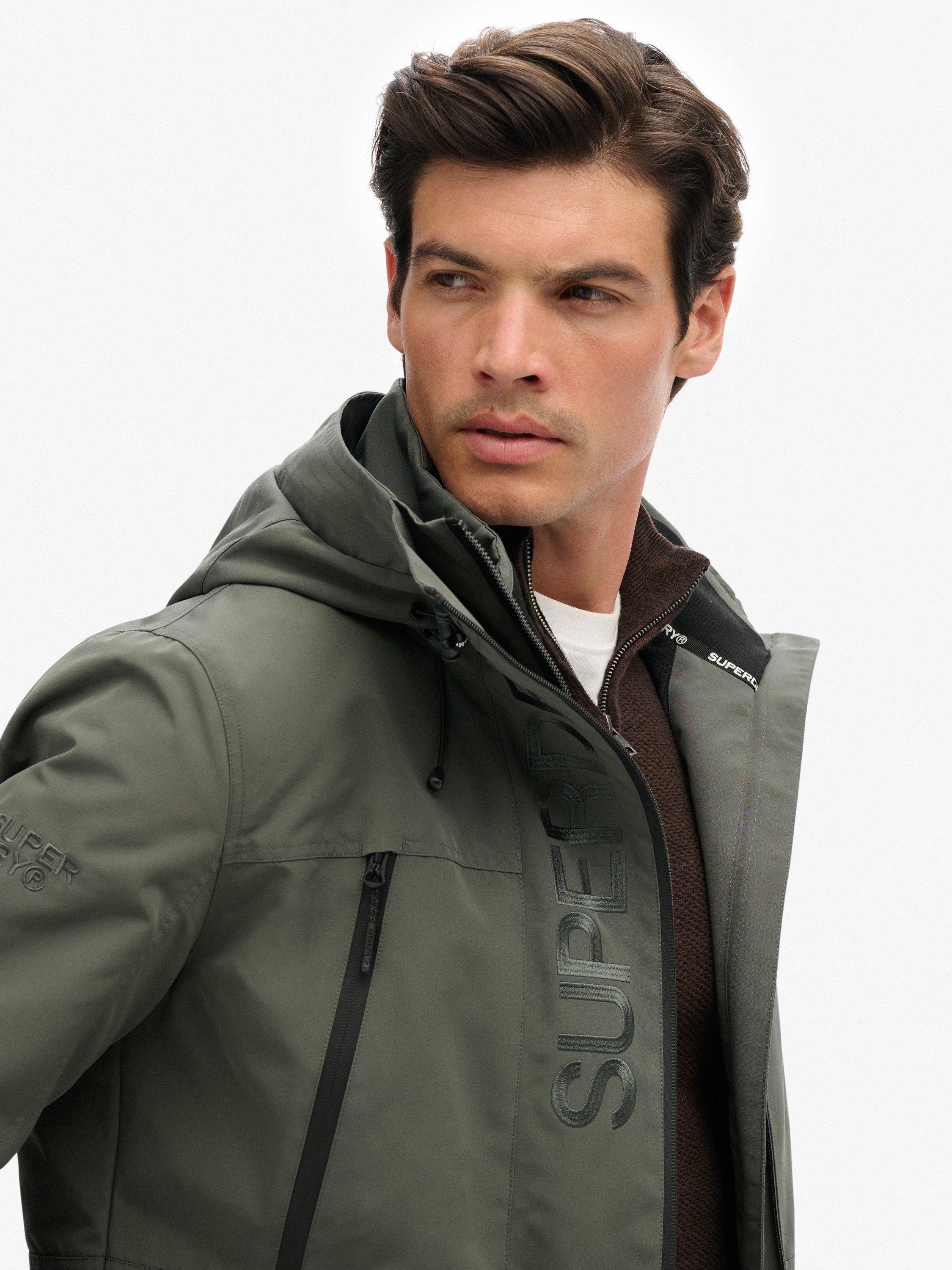 Product image 6 of 6, which shows Superdry Hooded Windbreaker Jacket, Dark Dull Charcoal, XXL