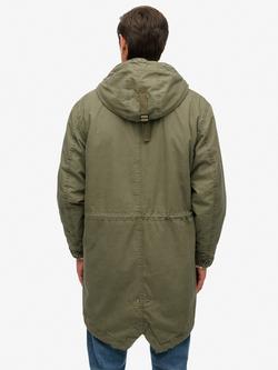 Superdry Relaxed Cut Parka Jacket, Shooting Olive - view 2, Shooting Olive