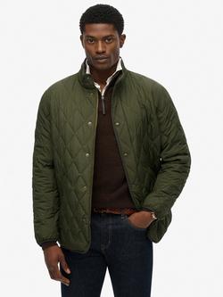 Superdry Quilted Estate Jacket, Olive Green, Olive Green