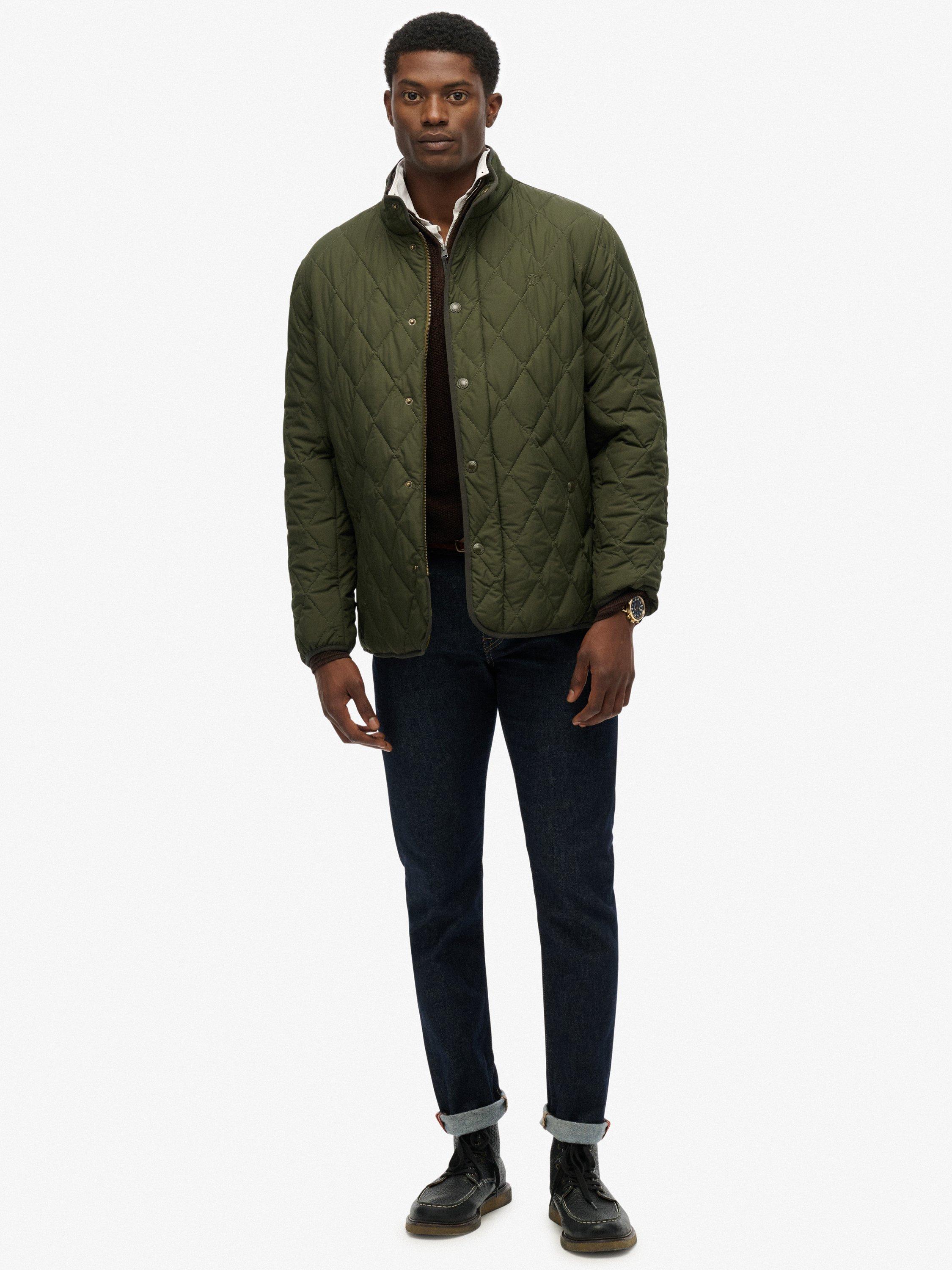 Product image 3 of 7, which shows Superdry Quilted Estate Jacket, Olive Green, S
