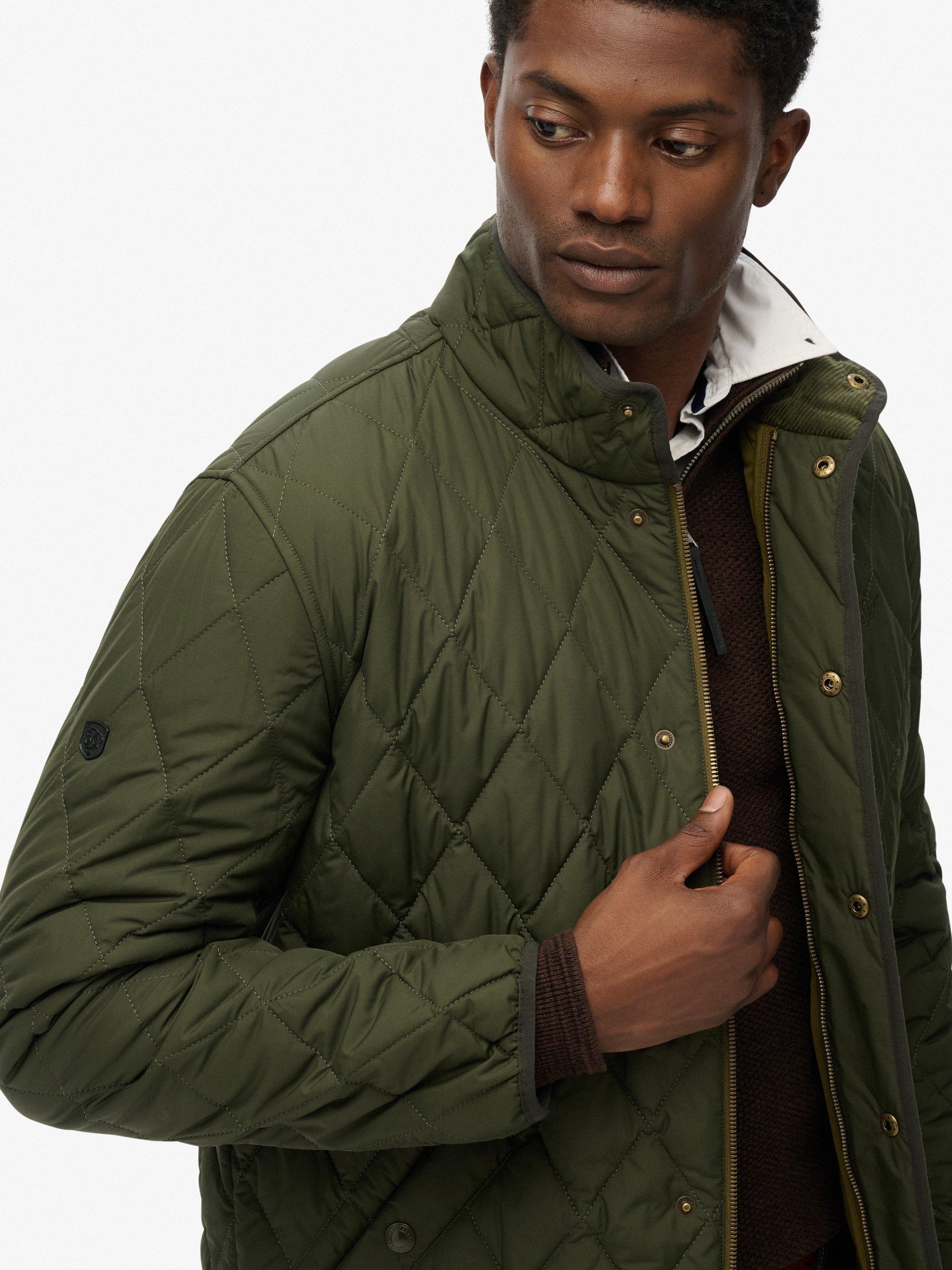 Product image 4 of 7, which shows Superdry Quilted Estate Jacket, Olive Green, S