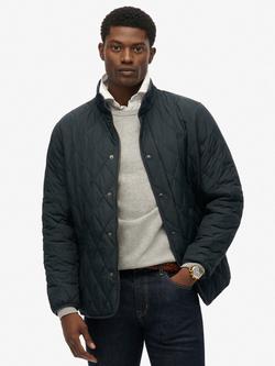 Superdry Quilted Estate Jacket, Eclipse Navy, Eclipse Navy